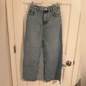 Pilcro Light Blue Denim Maxi Skirt